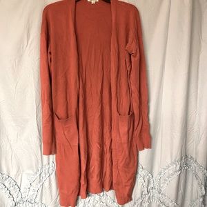 Dusty pink duster cardigan